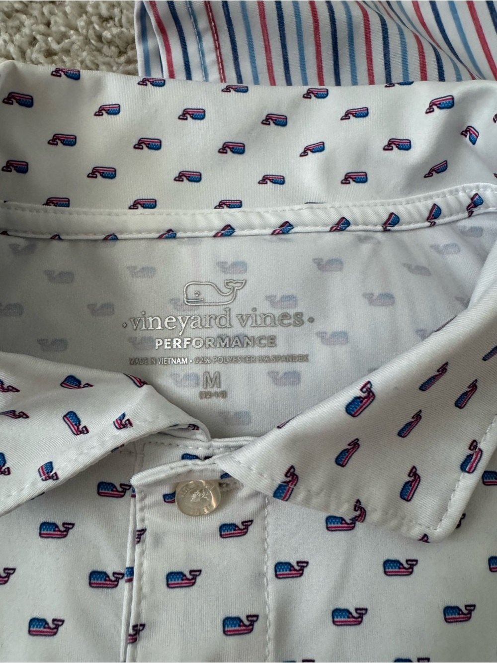 2 Boys Vineyard Vines Patterned Polo Shirts - Performance Classic Short Sleeve - Picture 3 of 8